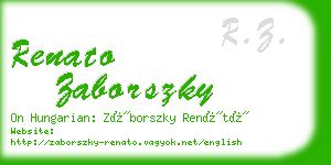 renato zaborszky business card